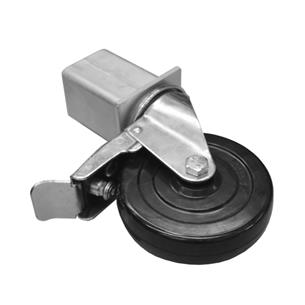 Accesorio para encajar rueda con freno a una escuadra de tarima 15 mm. TA15 RF01