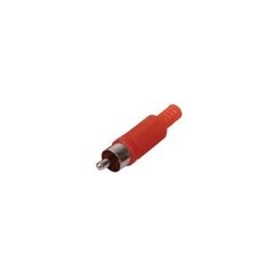 Conector RCA macho aereo PVC rojo
