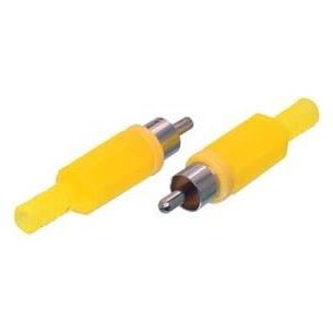 Conector RCA macho aereo pvc amarillo