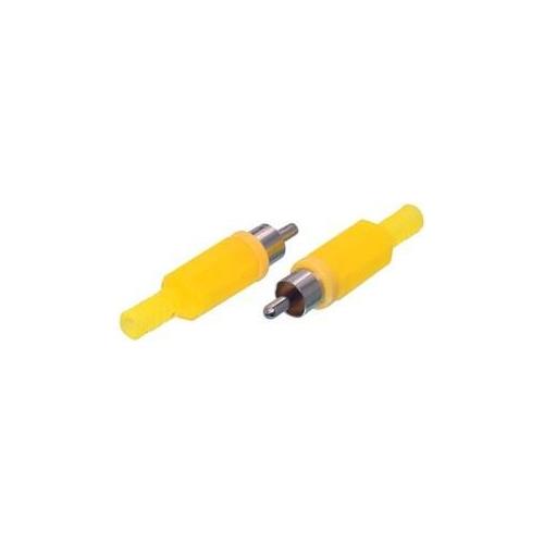 Conector RCA macho aereo pvc amarillo