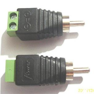 Conector RCA macho aereo conexion a clema