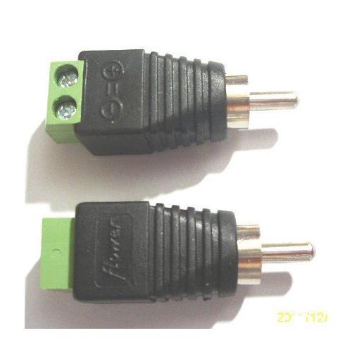 Conector RCA macho aereo conexion a clema