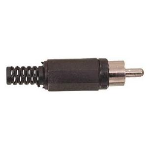 Conector RCA macho aereo PVC negro