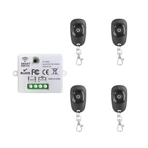 Kit emisor receptor +2 mandos 4 canales 315MHz a 12Vdc