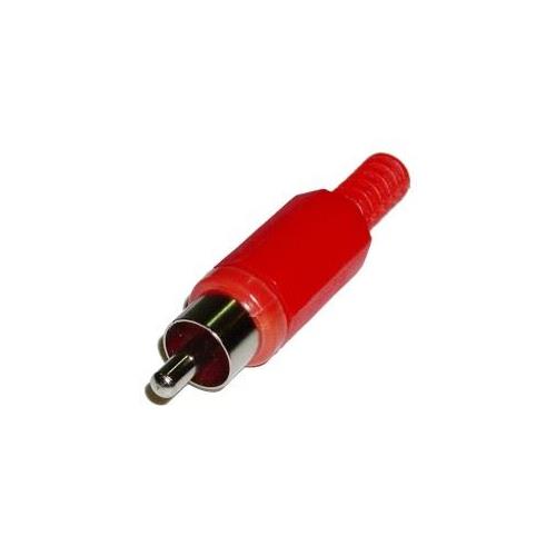 Conector RCA macho aereo PVC rojo Lumberg