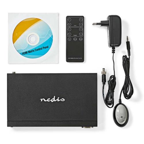 Matriz HDMI 4 entradas 4 salidas Nedis MAT3494AT