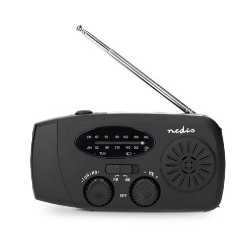 Radio de Emergencia FM USB Powerbank Solar Nedis