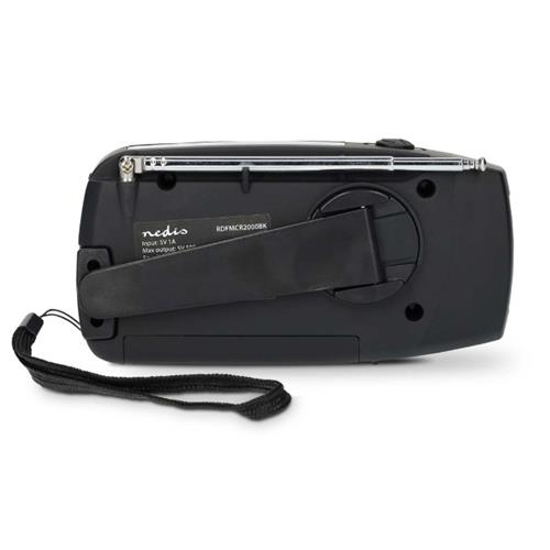 Radio de Emergencia FM USB Powerbank Solar Nedis