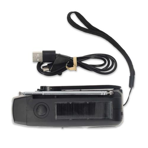Radio de Emergencia FM USB Powerbank Solar Nedis