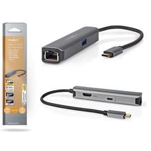 Docking station Nedis 4K-60hz UsbC-Hdmi-Red