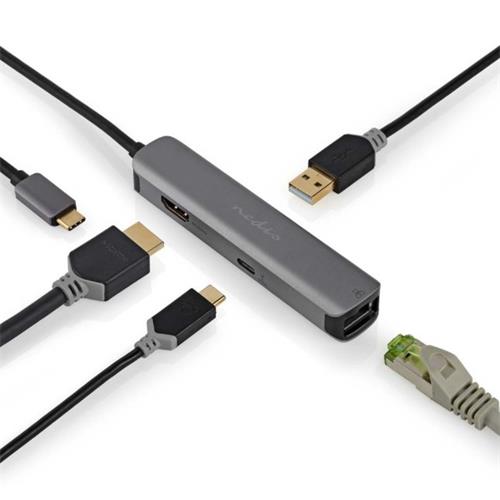 Docking station Nedis 4K-60hz UsbC-Hdmi-Red