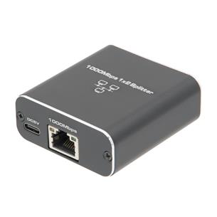 Divisor RJ45 Activo 1x2 Alimentado por USB-C a 1Gbps