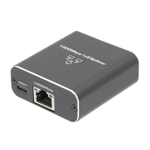 Divisor RJ45 Activo 1x2 Alimentado por USB-C a...