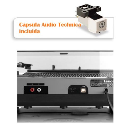 Plato tocadiscos Lenco 3810GY traccion directa USB