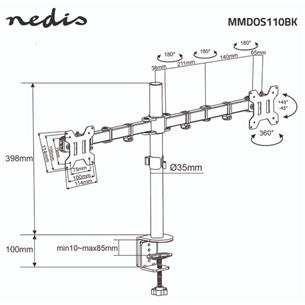 Soporte doble monitor TV Nedis 15-32" 2