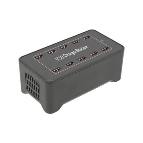 Base de carga múltiple 10 puertos USB-A, 100W, 2,4A por puerto