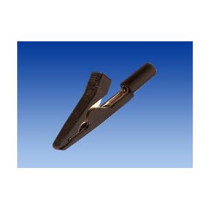 Pinza cocodrilo negra aislada para banana 2mm