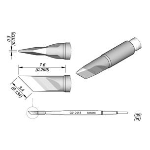 Cartucho Advanced de cuchillo C210-018 3,4x0,3mm JBC