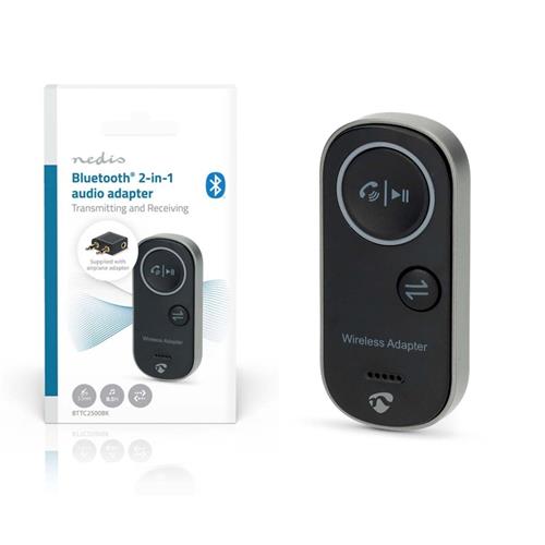 Transmisor Receptor Bluetooth 2 en 1 Nedis 2500BK