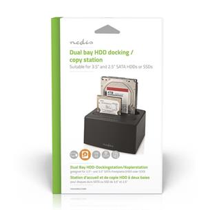 Base disco duro Sata 2,5/3,5" USB 3.2 Clonador Nedis