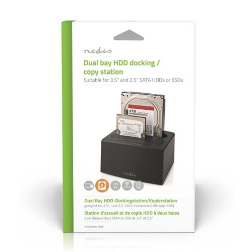 Base disco duro Sata 2,5/3,5" USB 3.2 Clonador...