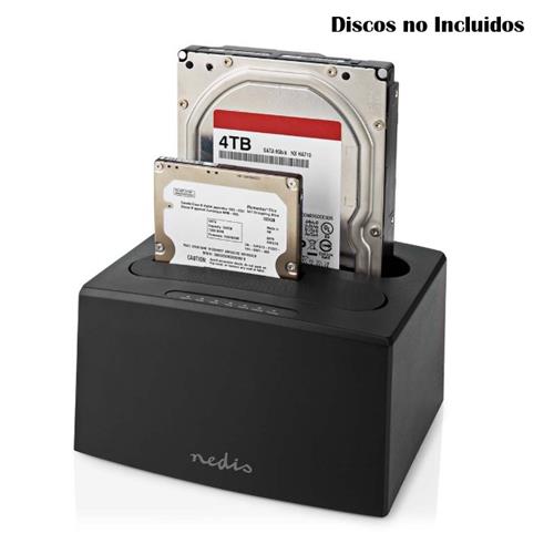 Base disco duro Sata 2,5/3,5" USB 3.2 Clonador Nedis