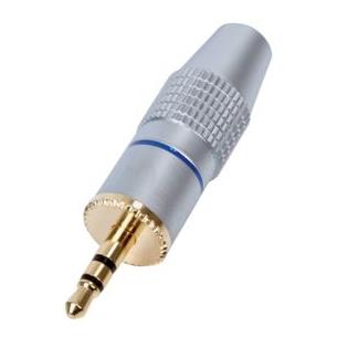 Conector Jack 3,5 estereo metal dorado Pareja Blister