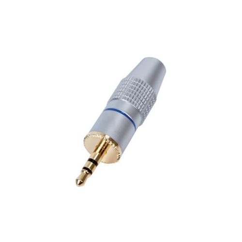 Conector Jack 3,5 estereo metal dorado Pareja Blister