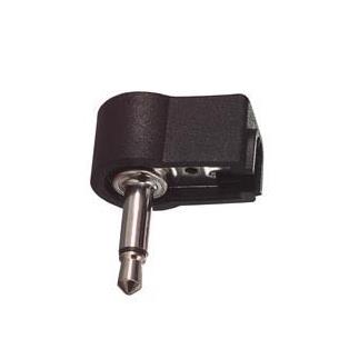 Conector Jack 3,5 mono macho acodado PVC