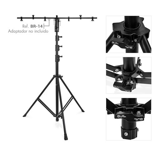 Torre de iluminación manual reforzada. Altura máx. 4,12m. 1 Pata regulable FC-06