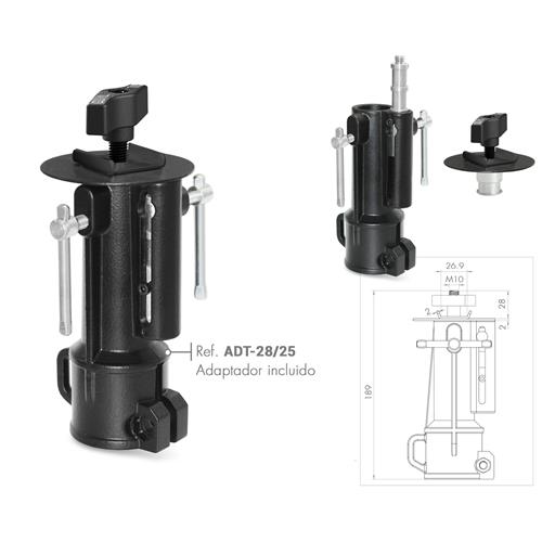 Torre de iluminación manual reforzada. Altura máx. 4,12m. 1 Pata regulable FC-06