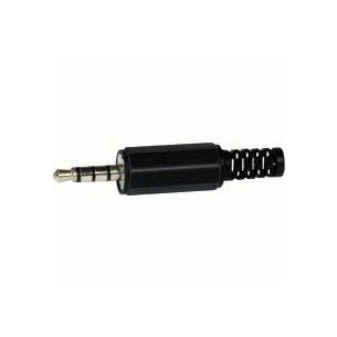 Conector Jack 3,5 4 contactos macho PVC