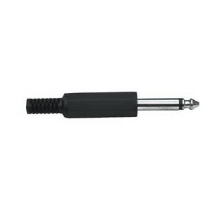 Conector Jack 6,3 mono macho negro MJ1346