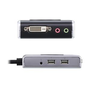 KVM switch DVI-D+USB+sonido 2PC 1,2m Aten 2