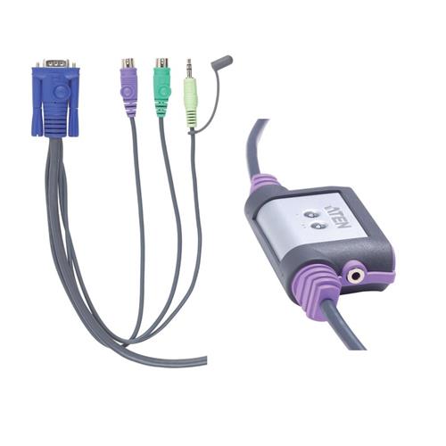 KVM switch VGA+PS/2+sonido 2PC CS-62A Aten