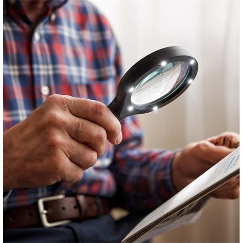 Lupa de mano Led 90mm 4+1 Nedis