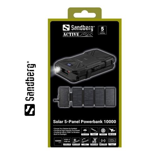 Power Bank Sandberg Solar 5 panel 10.000 mAh