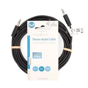 Cable audio Jack 3,5 estereo 5m eco. Nedis
