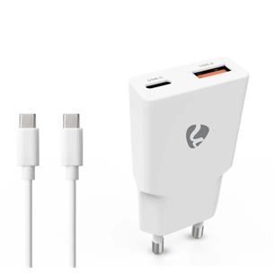 Cargador Gang 30W USB C-A + cable C-C Nedis 2