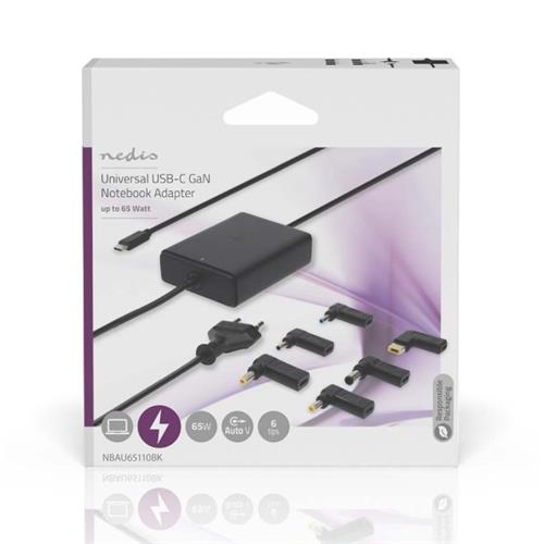Fuente universal 65W GAN Nedis