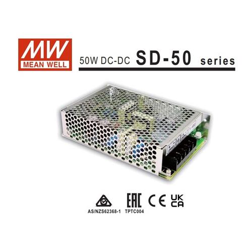 Mean Well. Conversor DC-DC 24V 50W 2.1A SD50A