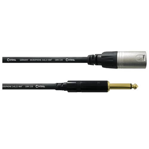 Cable XLR macho - Jack 6,3 mm mono Long. 10m CCM 10 MP