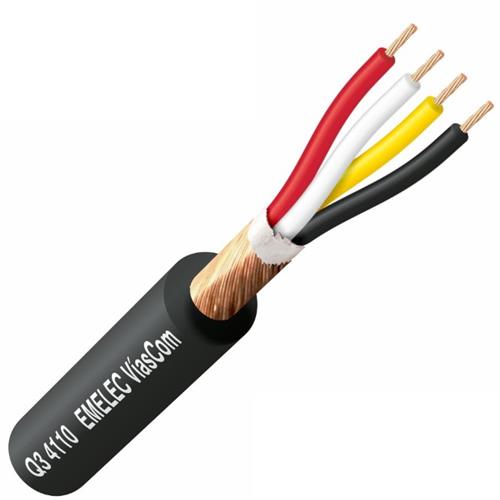 Cable balanceado digital 1x4x0,22 mm² 110O AES/EBU y DMX negro Q3 4110N