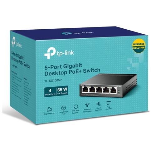 Switch 5P 10/100/1000 TP-LINK SG1005P (4 POE)