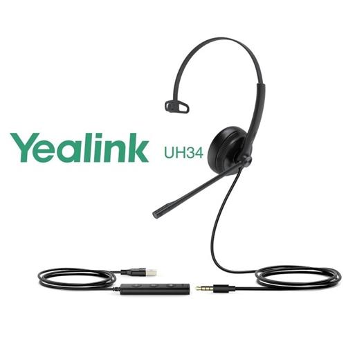 Auricular+Micro Yealink UH34 Jack 3.5mm+adap.USB