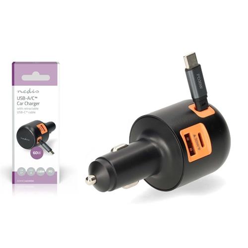 Cargador de Mechero 60W 3 salidas Nedis