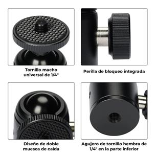 Cabezal de bola mini tripode extensible OBB-2302-CE 2