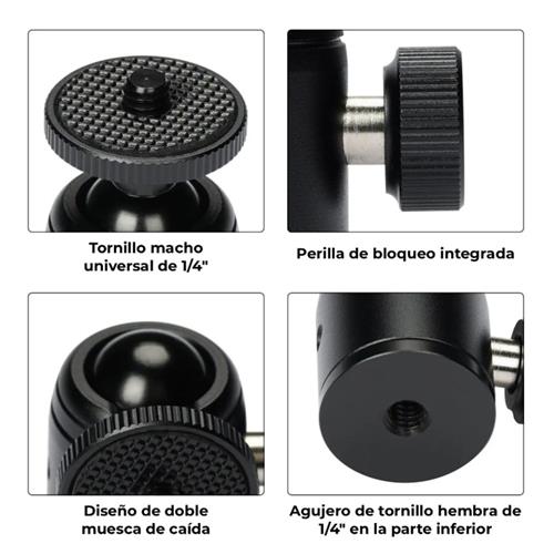 Cabezal de bola mini tripode extensible OBB-2302-CE