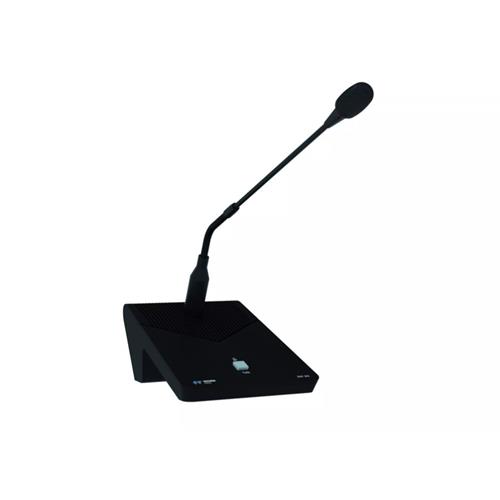 Micrófono de condensador con base. Pulsador activación sonido de llamada DM 2N