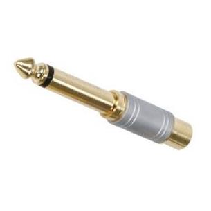 Adaptador Jack 6,3 mono a RCA hembra serie oro